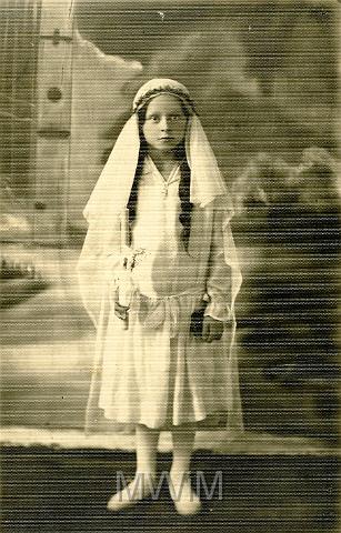 KKE 026.jpg - Alicja Orzechowska w dniu I komunii świętej, Krzemieniec, 1933 r.